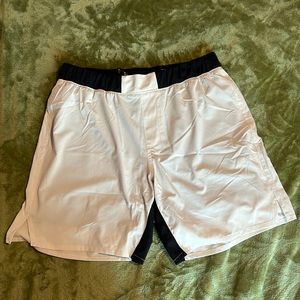 White men’s fight shorts